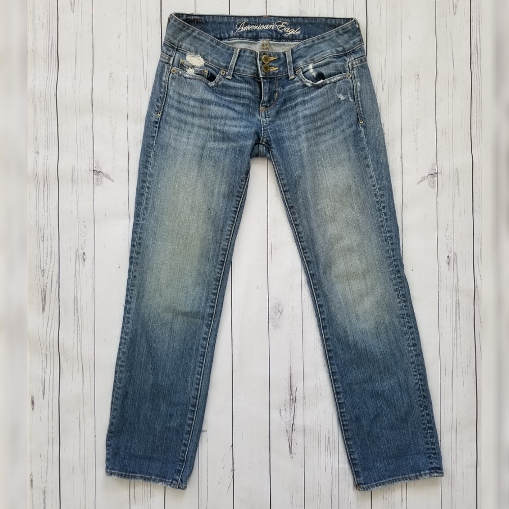 🌹American Eagle(0) Double Button Straight Denim